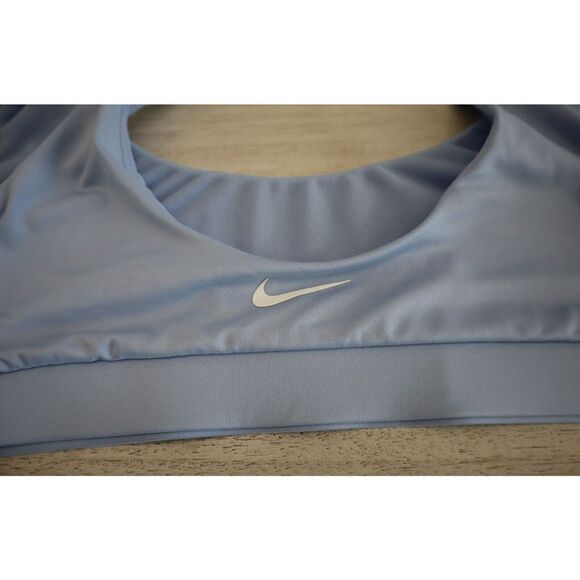 Nike Swim FD3530-479 Women's Sz L Cobalt Blue Logo Scoop Neck Bikini Top - Picture 4 of 8